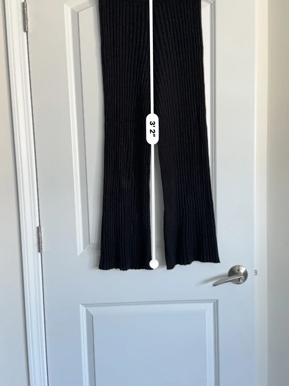 Milano - Women’s Ribbed Knit Black Pants